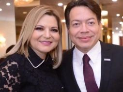 La precandidata por la Mega Alianza en Jalisco Claudia Delgadillo y el dirigente de partido Mario Delgado. INSTAGRAM/ @clauddelgadillo