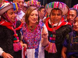 Xóchitl Gálvez se reunió ayer con indígenas en el municipio de San Cristobal de las Casas, Chiapas. EFE/C. López