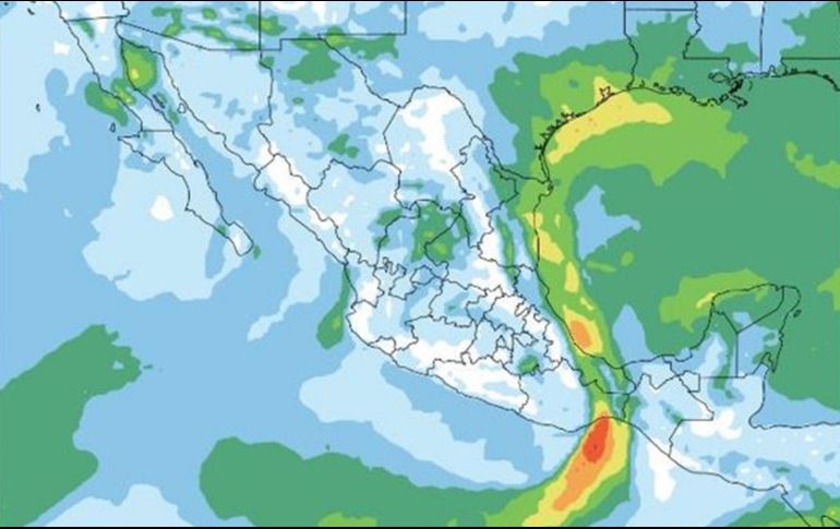 El Frente Frío 9 tendrá una mayor extensión durante los próximos días. ESPECIAL/ @conagua_clima