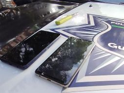 Las víctimas lograron recuperar sus dos celulares que habían perdido en el asalto. ESPECIAL/ Comisaría de Guadalajara