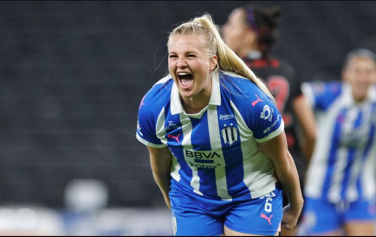 Carlee Giammona hizo dos de los goles de Monterrey. IMAGO7/J. Mendoza