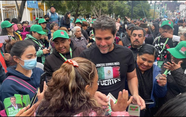Verástegui hizo campaña en Pachuca. TWITTER/jeancarlopmag