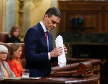 Pedro Sánchez obtuvo los votos de 179 legisladores en la cámara de 350 escaños, lo que le permitía formar otro gobierno de coalición en minoría con el grupo de izquierdas Sumar. EFE / J. C. Hidalgo