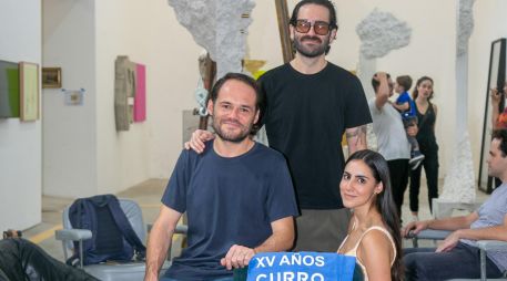 Carlos Guizar, Curro Borrego y Almudena Vallarta. GENTE BIEN JALISCO/ Jorge Soltero