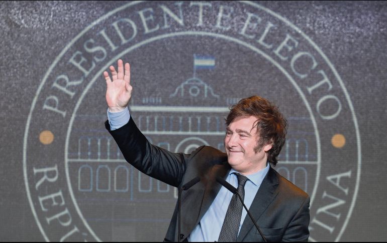 Javier Milei, presidente electo de Argentina. AFP