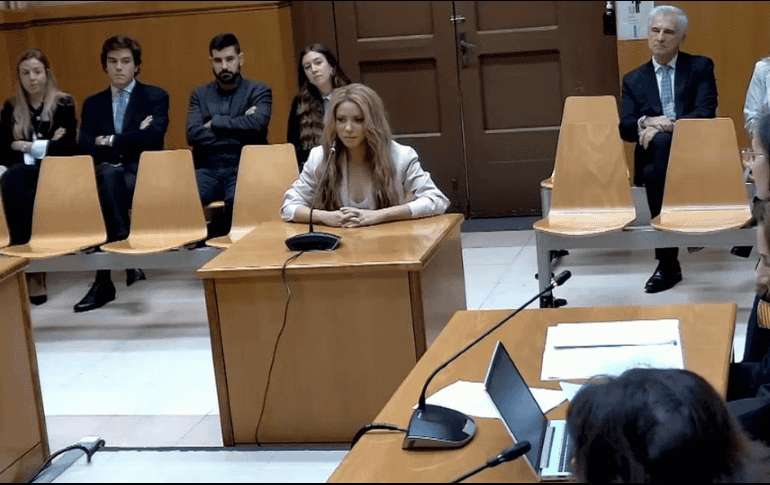 Shakira declarando ante las autoridades españolas. EFE