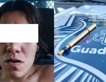 Al ver a los uniformados, la mujer se comportó agresivamente, según informó la corporación de seguridad. CORTESÍA / POLICÍA DE GUADALAJARA