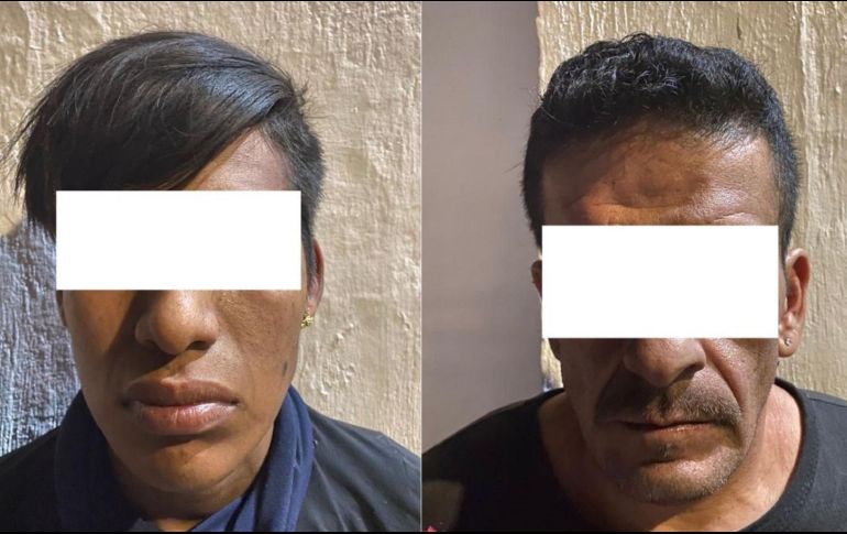 Los detenidos fueron identificados como Damián “N”, de 20 años y Eleuterio “N”, de 45. CORTESÍA / POLICÍA DE GUADALAJARA