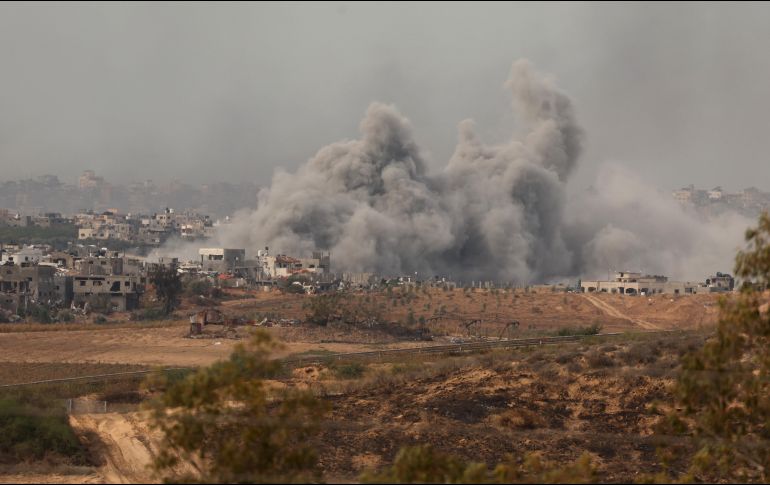 Hamás asesinó a unas mil 200 personas en su ataque del 7 de octubre y en los ataques de represalias de Israel han muerto ya más de 11 mil personas. EFE / A. Safadi