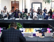 El fiscal de Jalisco, Luis Joaquín Méndez y el coordinador general Estratégico de Seguridad, Ricardo Sánchez Beruben, defendieron la estrategia de búsqueda y que se están depurando los registros en la materia. EL INFORMADOR / H. Figueroa