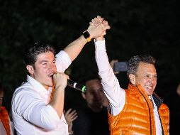 Samuel García estuvo presente en el arranque de precampaña de Verónica Delgadillo. EL INFORMADOR/H.FIGUEROA