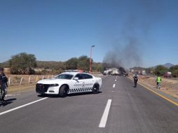 Los bloqueos carreteros fueron en Tapalpa, Ocotlán y Teocaltiche. ESPECIAL/ 