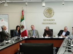 Previamente, el senador Germán Martínez, del Grupo Plural, solicitó una moción para debatir primero la elegibilidad de las aspirantes. SUN / F. ROJAS