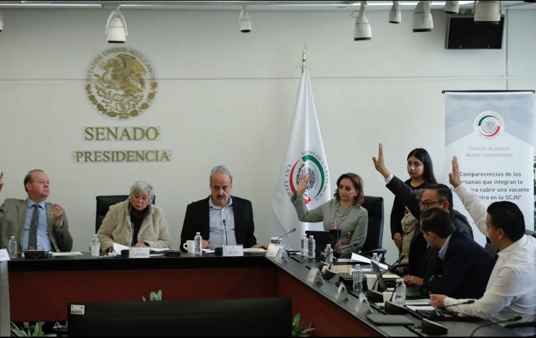 La Comisión de Justicia del Senado avaló la idoneidad de las tres candidatas propuestas por el Presidente de México, Andrés Manuel López Obrador. SUN / D. Sánchez