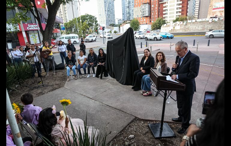 Hoy, a poco más de seis años del feminicidio, el Gobierno de Jalisco rindió disculpas públicas por el caso, en voz del secretario de gobierno, Enrique Ibarra Pedroza. EL INFORMADOR / H. Figueroa