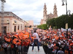 El mensaje de Lemus fue bien recibido por los militantes presentes en su evento de precampaña. ESPECIAL