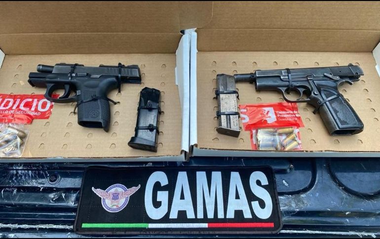 Las armas son de calibre 40 con ocho cartuchos útiles y calibre 45 con cuatro tiros útiles. ESPECIAL