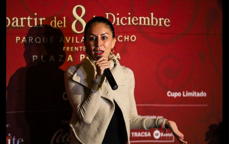 Tania Cortés, directora de Navidalia fue la encargada de dar los pormenores del parque. EL INFORMADOR / A. Navarro
