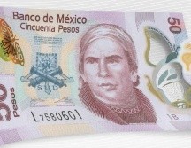 El billete de 50 pesos es el segundo más pequeño en circulación. NOTIMEX/ARCHIVO