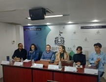 La organización civil Espacio Común junto a colectivos de búsqueda de personas desaparecidas, medioambientales y en pro de la educación hicieron un llamado al Congreso de Jalisco. EL INFORMADOR/ M. Hernández.