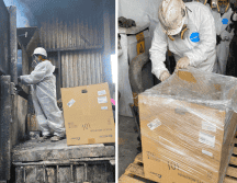 La Fiscalía General de la República (FGR), en su delegación de Jalisco, informó que destruyó precursores químicos, relacionados con 12 cuadernillos de investigación. ESPECIAL.