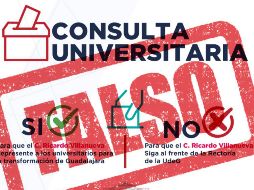 La Universidad de Guadalajara dio a conocer hoy que circula en redes sociales una supuesta consulta promovida por la Universidad. ESPEIAL/ X UdeG.