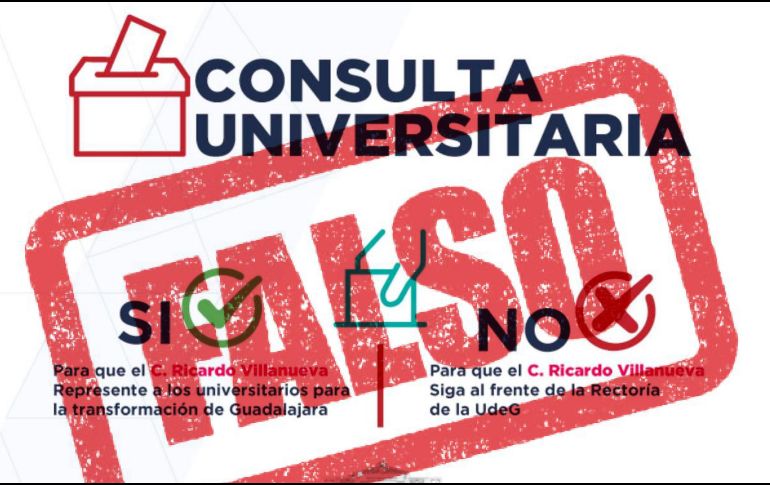 La Universidad de Guadalajara dio a conocer hoy que circula en redes sociales una supuesta consulta promovida por la Universidad. ESPEIAL/ X UdeG.