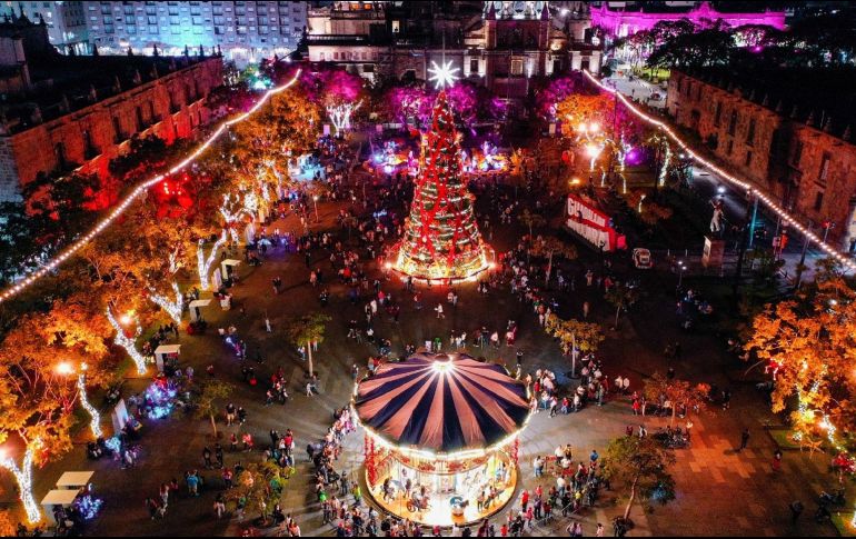 Ilusionante es un festival navideño que llena de luces y colores el corazón de la ciudad. ESPECIAL / GOB. DE JALISCO