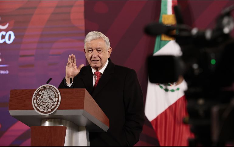 López Obrador, en la mañanera en Palacio Nacional. EFE / J. Méndez 