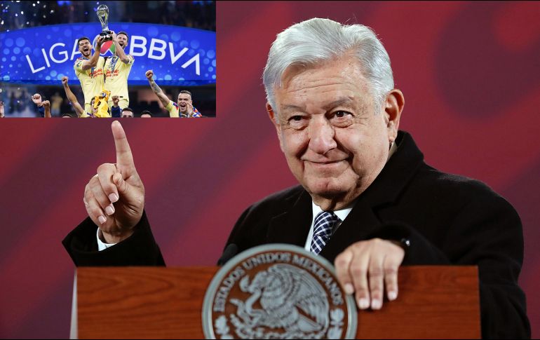 En la mañanera de hoy, el Mandatario federal destacó al América y reconoció lo hecho por los Tigres en la final. ESPECIAL / EFE e IMAGO7