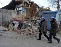 Sismo de magnitud 6.2 en China. ESPECIAL/  AP- N. Han Guan