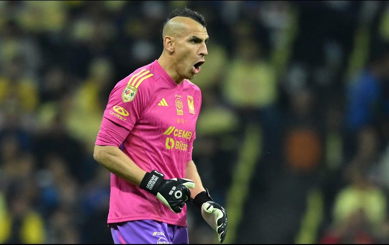 Nahuel Guzmán ofendió al cuerpo arbitral en el partido final de América vs Tigres. IMAGO7.