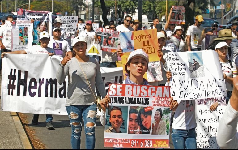 Los hermanos José de Jesús Martínez, Ernesto Padilla, Tonatiuh Avalos y Oswaldo Javier Avalos, fueron desaparecidos en diciembre de 2019. EL INFORMADOR/ ARCHIVO