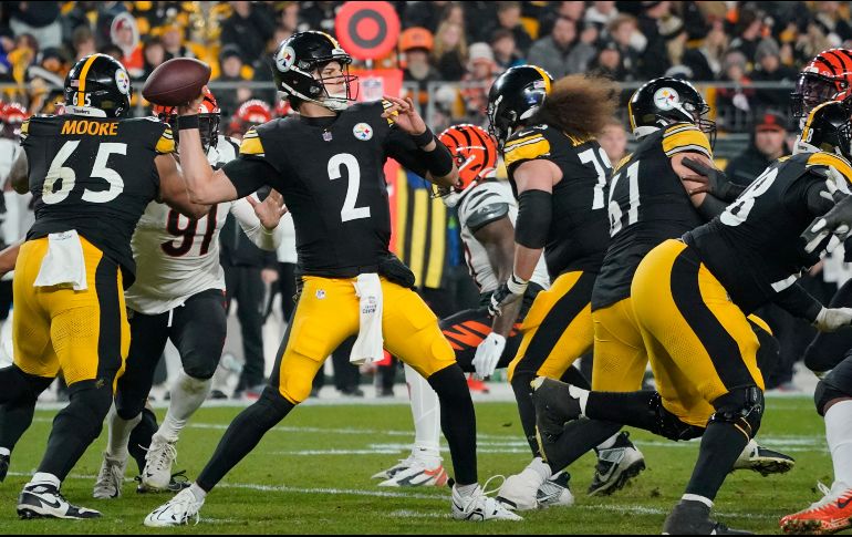 Con Mason Rudolph en los controles por primera vez en dos años, los Steelers tuvieron su mejor actuación ofensiva desde 2020. AP/G. Puskar