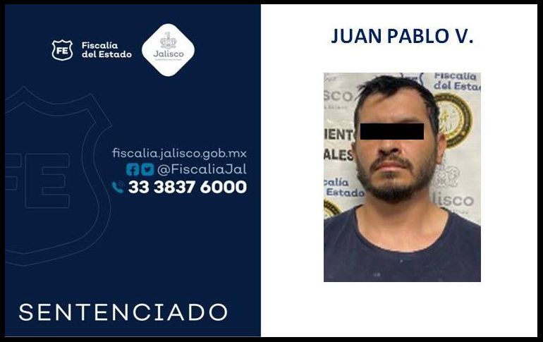 La Fiscalía del Estado (FE) informó que logró la vinculación a proceso de Juan Pablo V. ESPECIAL/ Fiscalía de Jalisco
