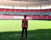 A su arribo al club, Castillo no ocultó su felicidad por fichar con el Rebaño. ESPECIAL/ 