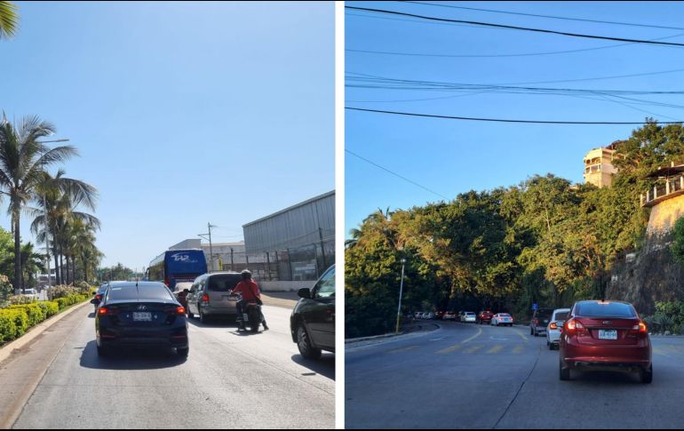 En Puerto Vallarta, el flujo vehicular luce repleto y se espera que se siga incrementando conforme se aproxime la celebración del Año Nuevo. EL INFORMADOR / O. Álvarez