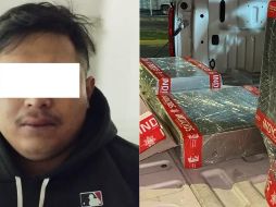 Al ser detenido, los oficiales le aseguraron un monitor, un CPU, un teatro en casa y un cuchillo. ESPECIAL / COMISARÍA DE GUADALAJARA