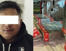 Al ser detenido, los oficiales le aseguraron un monitor, un CPU, un teatro en casa y un cuchillo. ESPECIAL / COMISARÍA DE GUADALAJARA