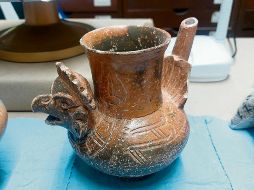 Entre el material encontrado durante las obras de El Tren Maya destacan piezas cerámicas completas, así como fragmentos. EFE