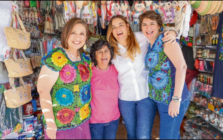 La precandidata visitó a la militancia de la oposición en Yucatán. ESPECIAL