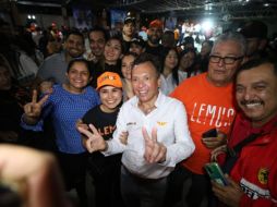 En el cierre de la precampaña, enfatizó la importancia de la unidad de su proyecto colectivo, así como la humildad y el compromiso. ESPECIAL / PABLO LEMUS