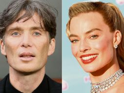 Esta combinación de imágenes muestra al actor irlandés Cillian Murphy, protagonista de “Oppenheimer” y a la actriz australiana Margot Robbie, estrella de “Barbie”. AFP