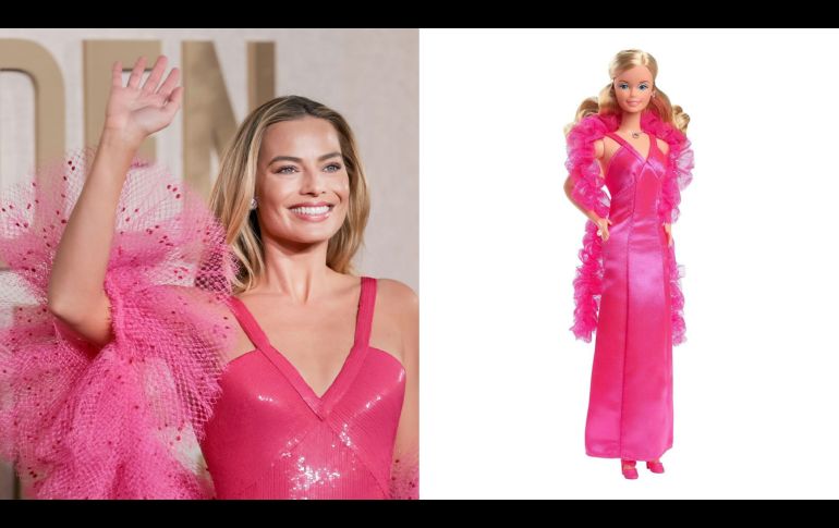 El domingo 7 de enero se llevaron a cabo los Golden Globes 2024, en donde Margot Robbie volvió a inspirarse en lo de los atuendos más icónicos de la muñeca Barbie. EFE/ Allison Dinner