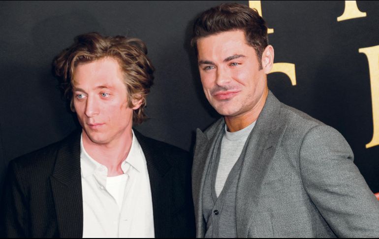 Jeremy Allen White y Zac Efron asisten al estreno en Los Ángeles de “The Iron Claw”. AFP