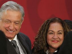 Tras lo dicho por López Obrador en su conferencia matutina, Sanjuana Martínez expresó que ella ya está fuera del gobierno. NTX / ARCHIVO