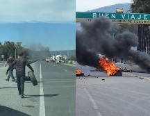 Los hechos se registraron sobre la Carretera Santa Rosa - La Barca, bloqueando la vía a la altura del poblado de Cuitzeo. ESPECIAL