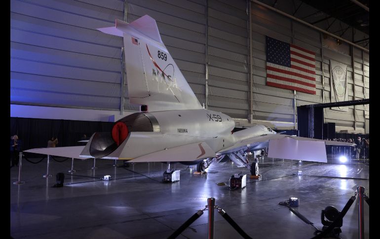 El X-59 volará a una velocidad de mil 488 kilómetros por hora, alrededor de 1.4 veces la velocidad del sonido. EFE / A. Dinner