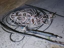 El hombre fue detenido mientras cometía el robo de cable de cobre. ESPECIAL