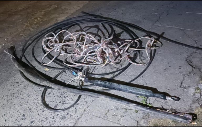 El hombre fue detenido mientras cometía el robo de cable de cobre. ESPECIAL